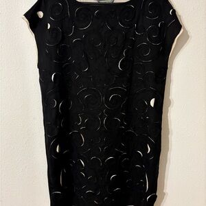 Catherine Malandrino Black Swirl Mini Dress